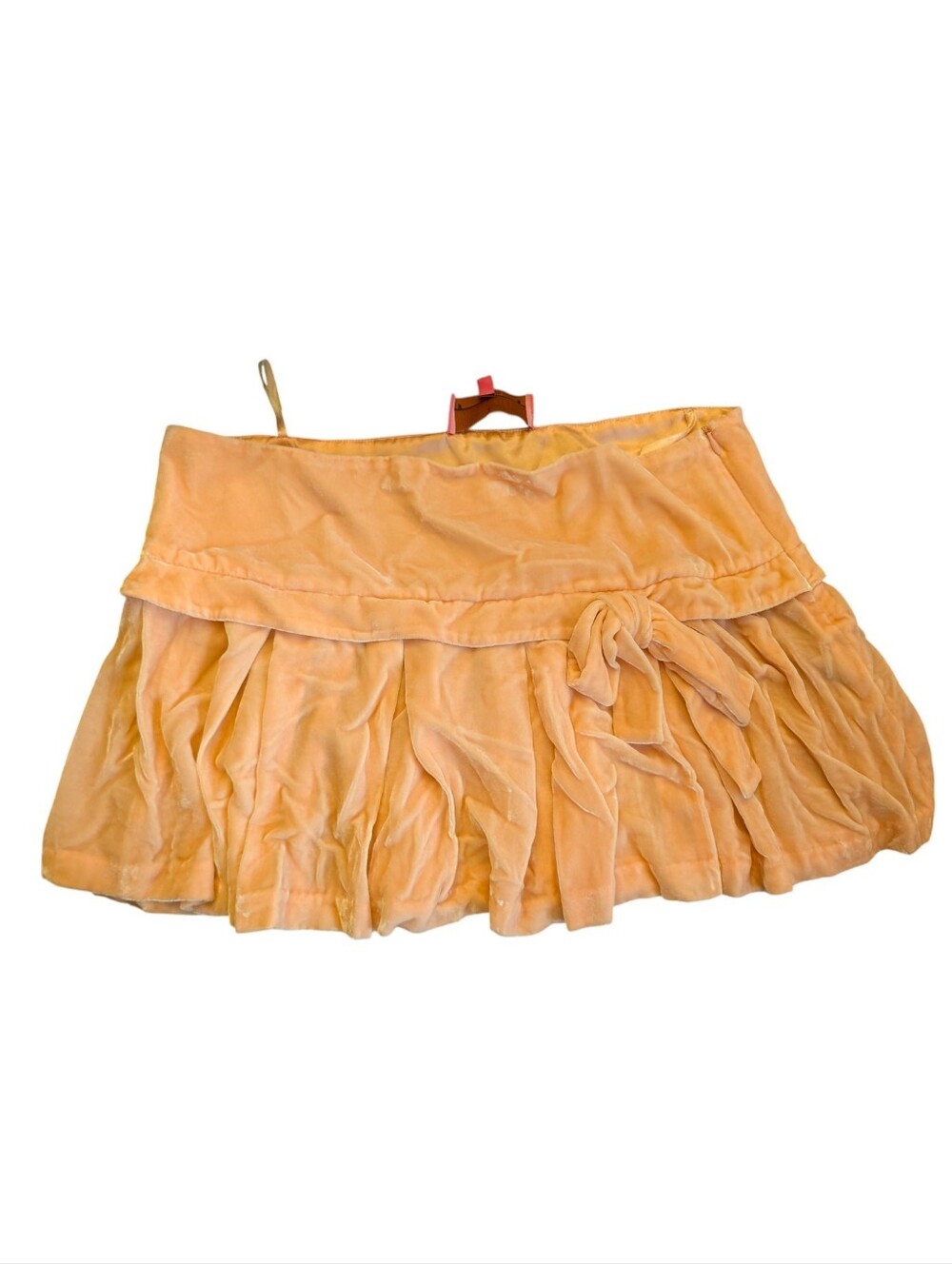 vintage Y2K-era Juicy Couture velvet/velour tiered ruffle mini skirt (pink)size